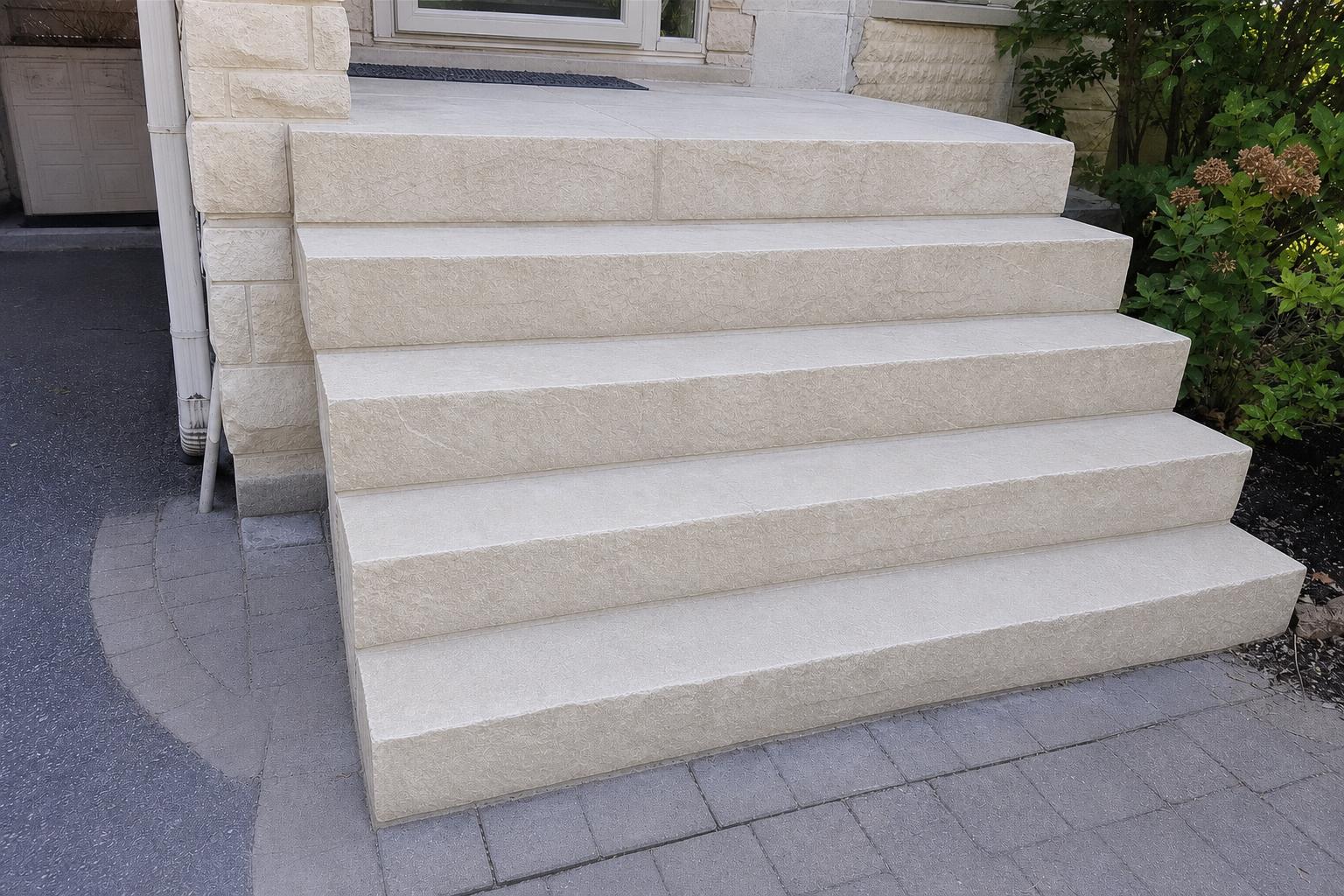 The same steps after pressure washing