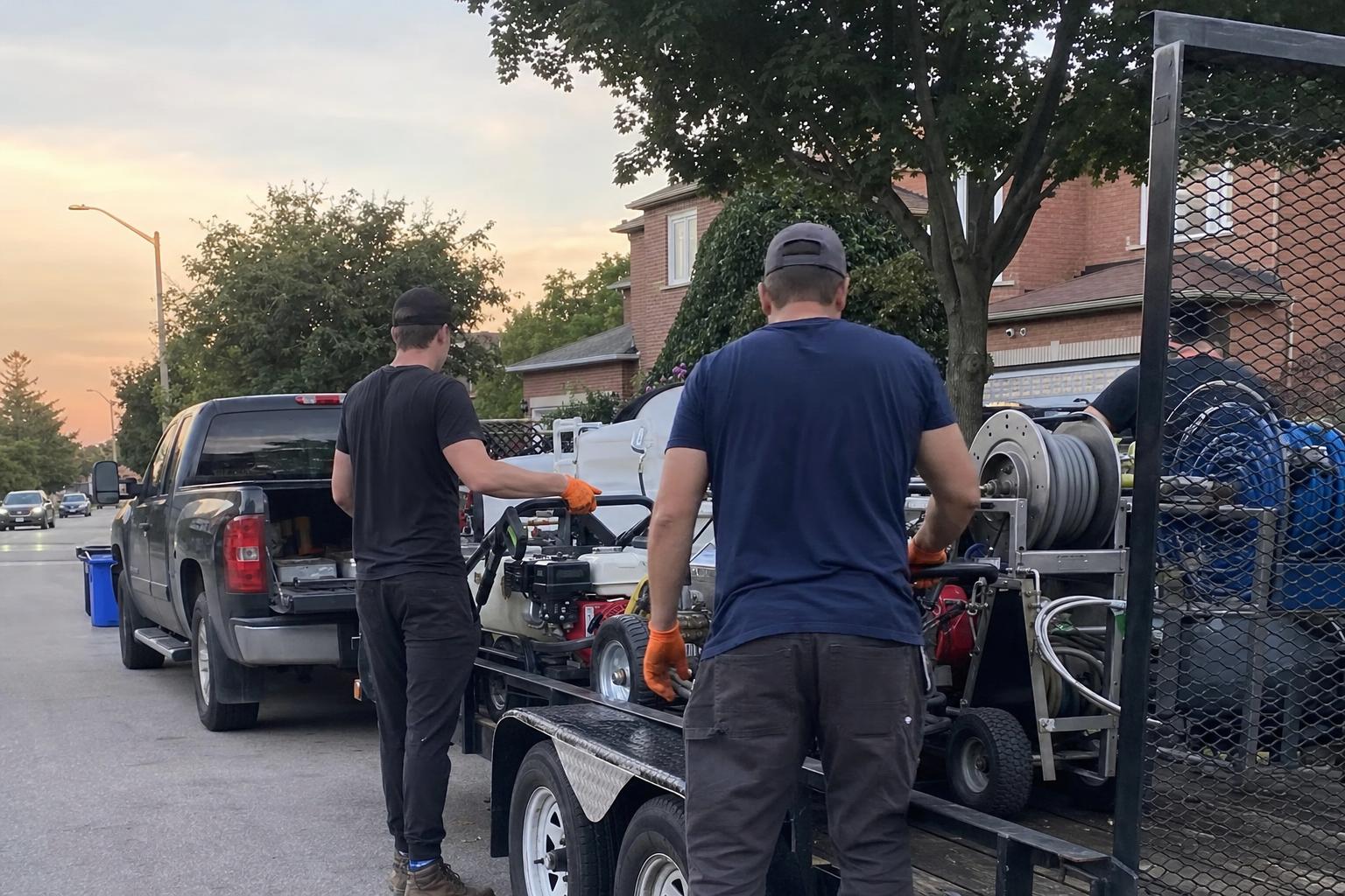The crew loading equipment